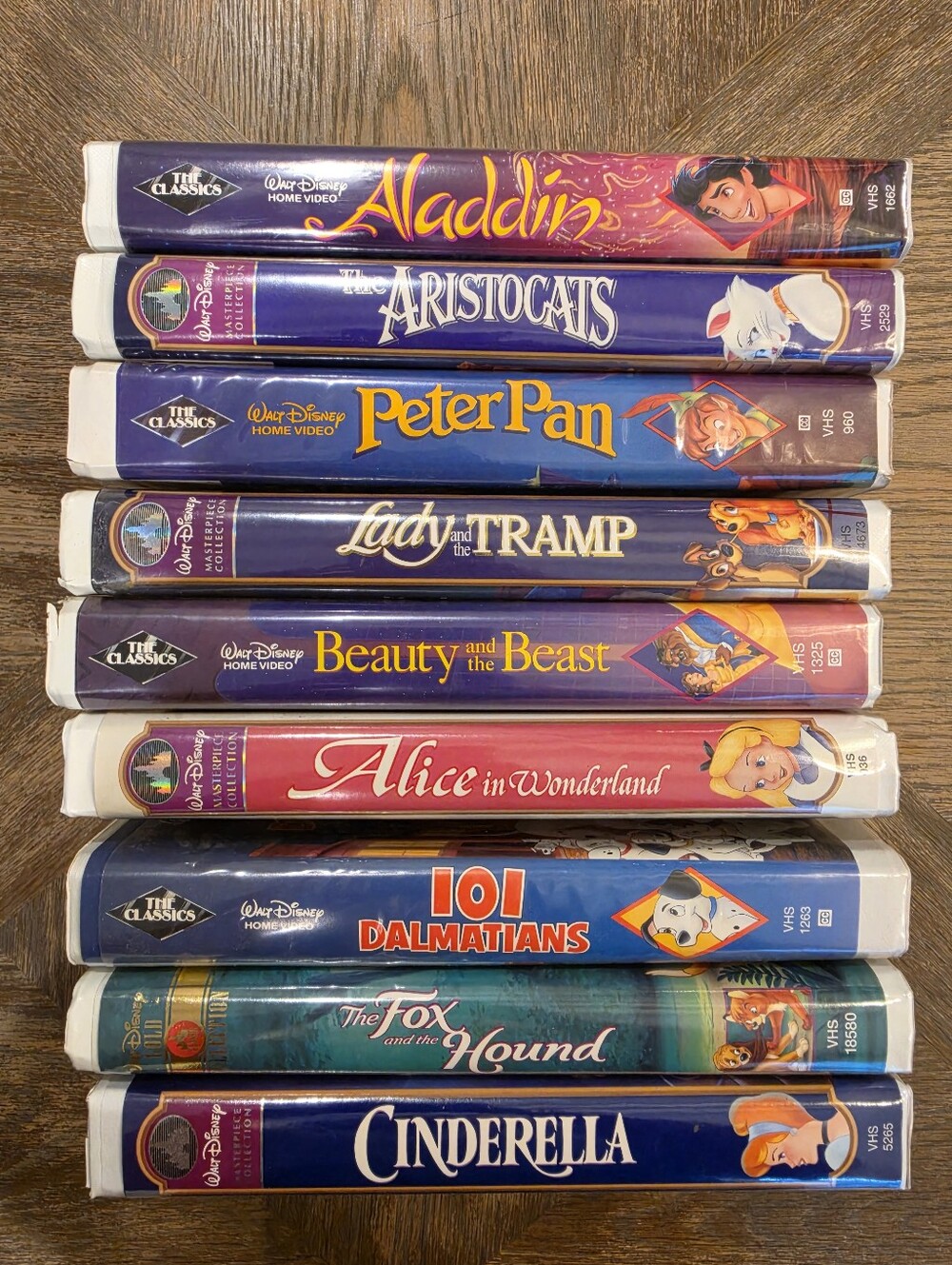 Vintage Walt Disney VHS Lot 9 Classics Masterpiece Collection Black Diamond Era